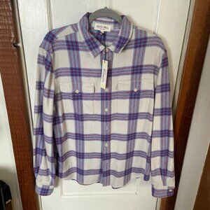 Mens Alex Mill Frontier Shirt in Flannel Plaid Large